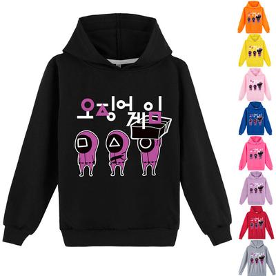Jogo de lulas crianças com capuz topos primavera outono pullovers casual wear y447