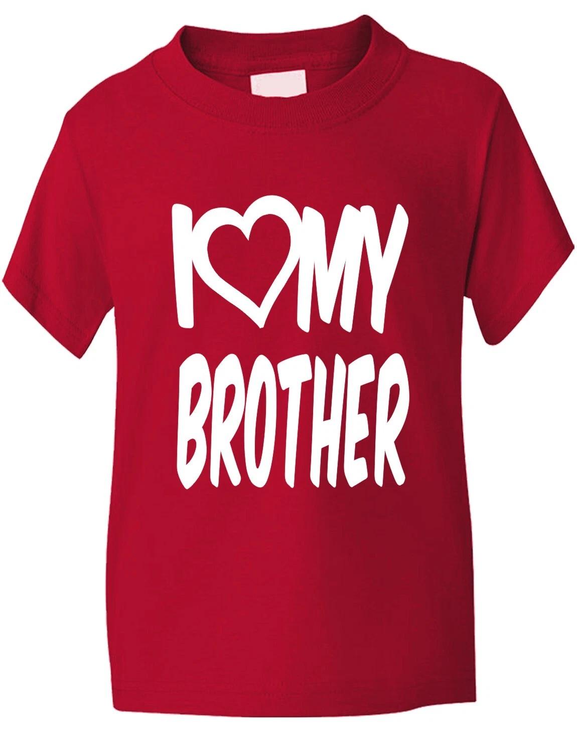 I Love My Brother Kids Funny Boys Girls T shirt Age 1-13 4XL