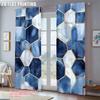 2pc    Window Drapes Geometric Patterns Versatile Durable Polyester  Without Electricity Festive Wall Decor Use for Daily home