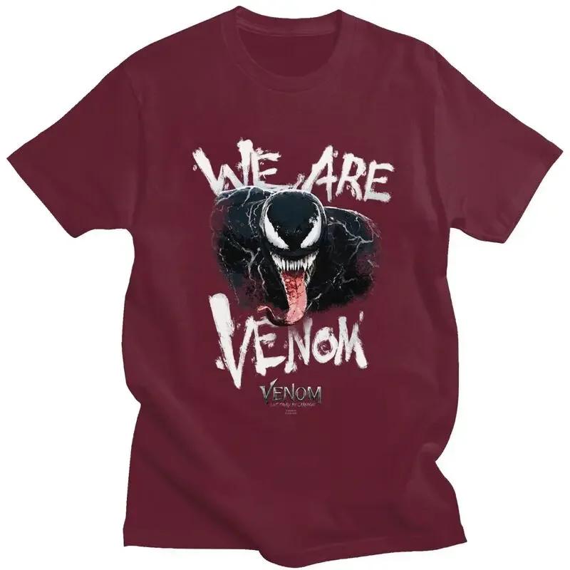 

Мужская футболка Venom We Are Hungry с короткими рукавами, хлопковые футболки, классическая футболка с принтом, плюс одежда#Цвет S