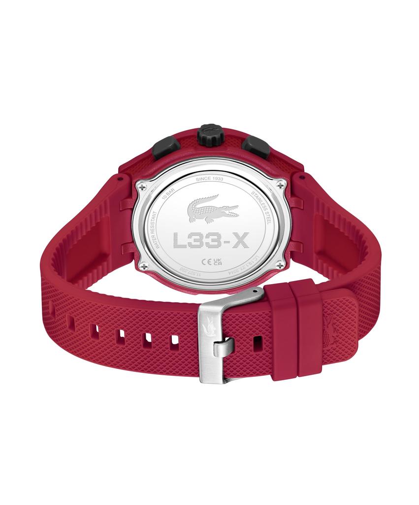 [Lacoste][Authentic] Men's Watch LC33 Black Dial Silicone Strap 2011368