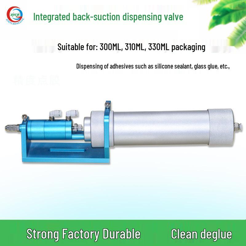 High Flow Precision 300/330cc Back Suction Silicone Glass Glue Dispensing Valve Syringe.