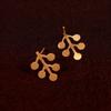 Alma Branch Handmade Brass Earrings