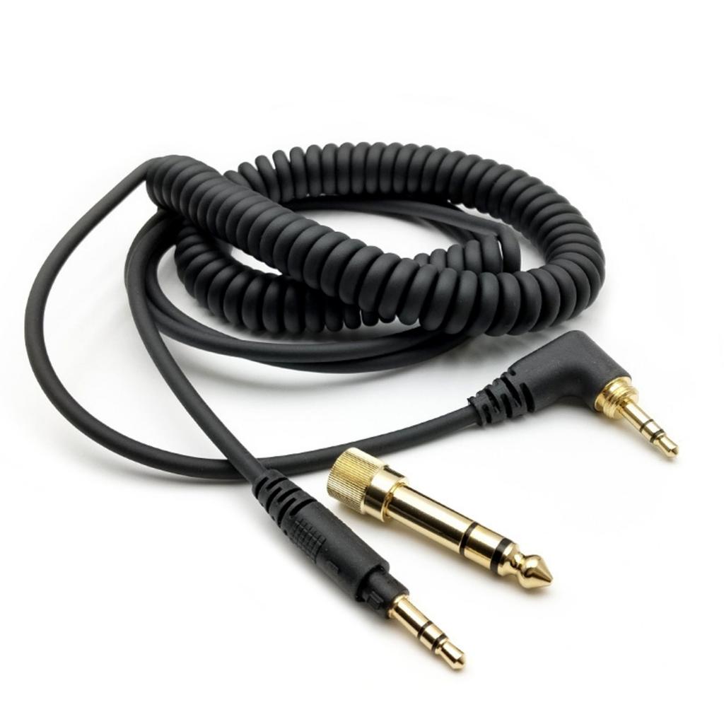 Headphone Replacement Cable Gold Plated 3.5mm 6.35mm Plugs for EAH-DJ1200 Studio Recording and Live Black
