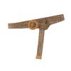 Woven Belt Women'S Retro Cotton And Linen Ethnic Style Dress Waist Seal Round Buckle Decorative Belt