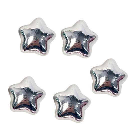

Metallic Star Charms 16mm Electroplated Flatback Stars Five-Pointed Star Charms for DIY Mobile Phone Cases Jewelry Making Hairpins Craft Supplies 20PCS