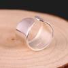 Beautiful S925 Pure Silver Ring For Women Trendy Minimalist Wide Band Design