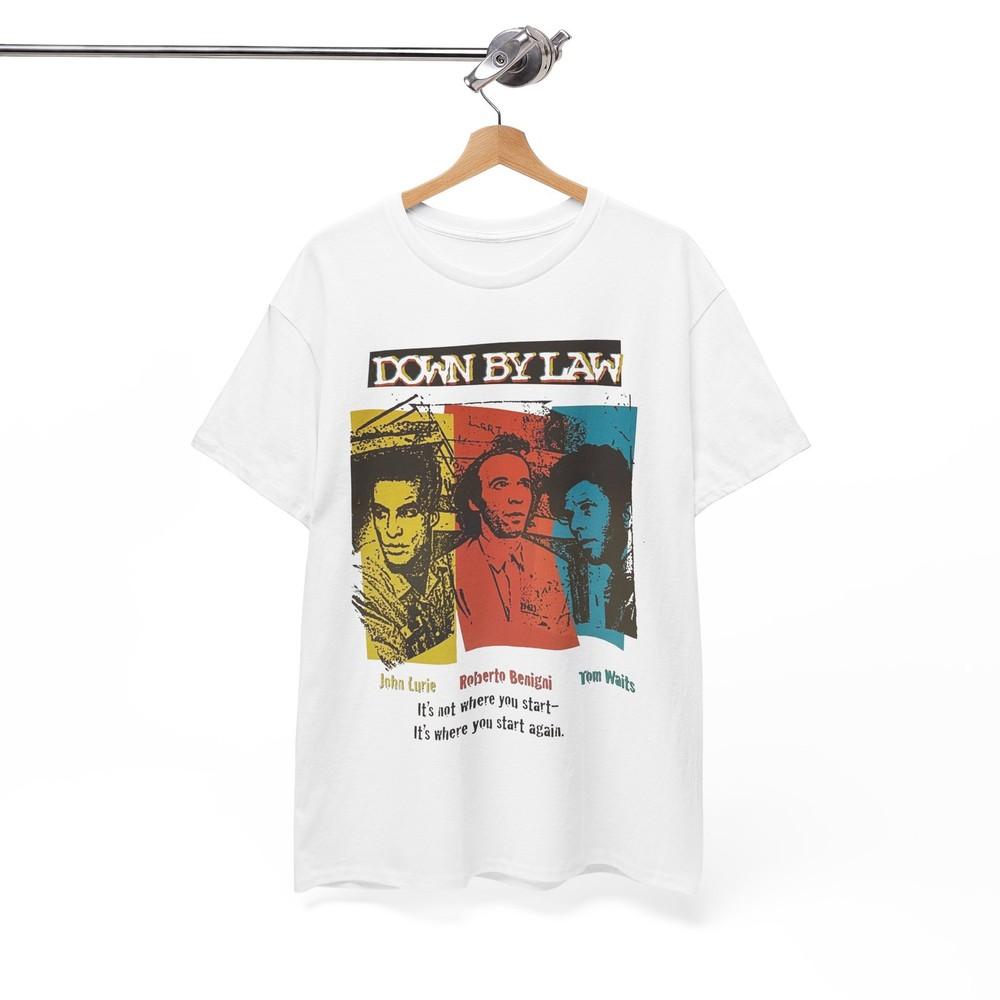 Down By Law T Shirt Retro 80s Film Poster Tom Waits Dead Man Unisex Tee Unisex T-Shirt XL