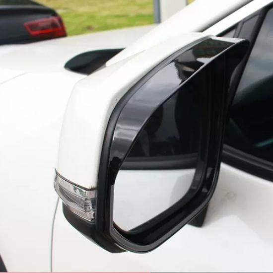 For Toyota RAV4 -2025 Bright Black Mirror Rain Eyebrow Cover Trim
