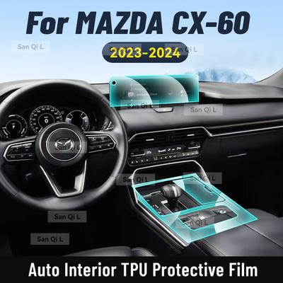 Auto Interieur Middenconsole Media Dashboard Navigatie TPU Beschermfolie Voor MAZDA CX-60 2024 Auto Sticker Accessoires