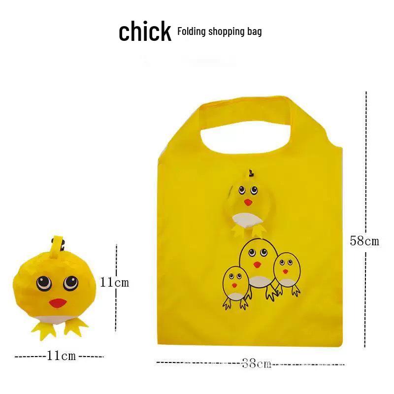 Eco-friendly Foldable Cartoon Animal Tote Bag