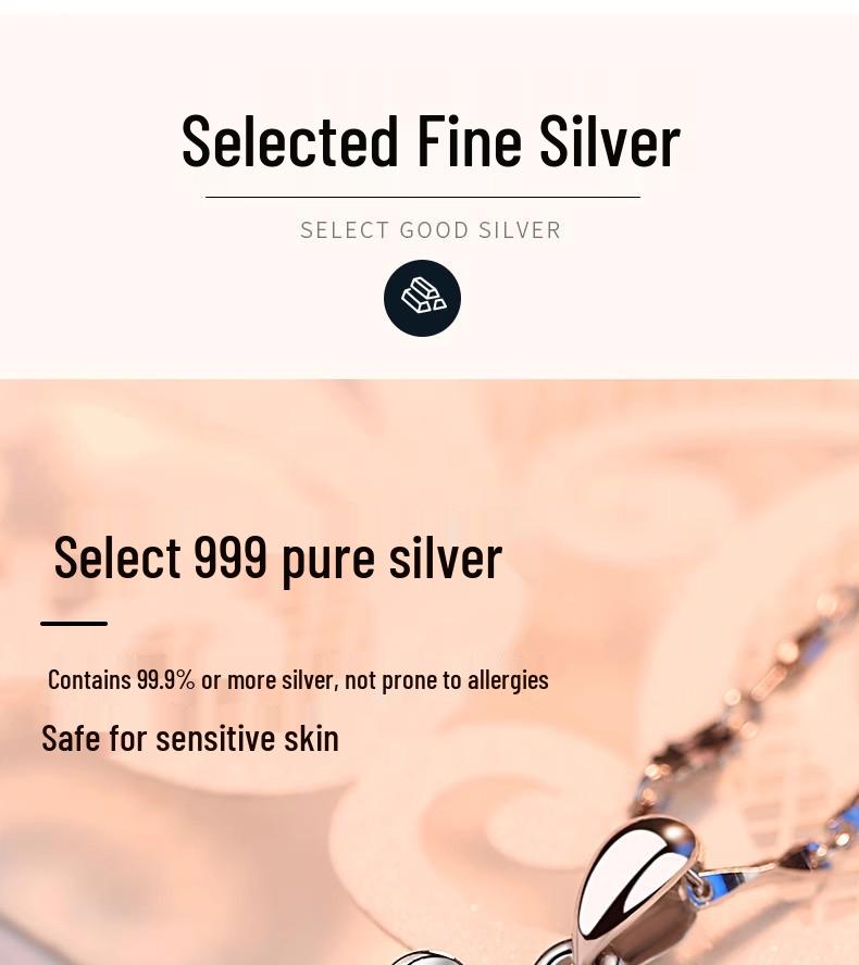 Sterling Silver Four-Leaf Clover Necklace for Women - Elegant Clavicle Chain Pendant, Perfect Valentine's Day Gift.