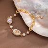Elegant Baroque Freshwater Pearl Bracelet Women With Rose Charm Lightweight Luxury Minimalist Design
