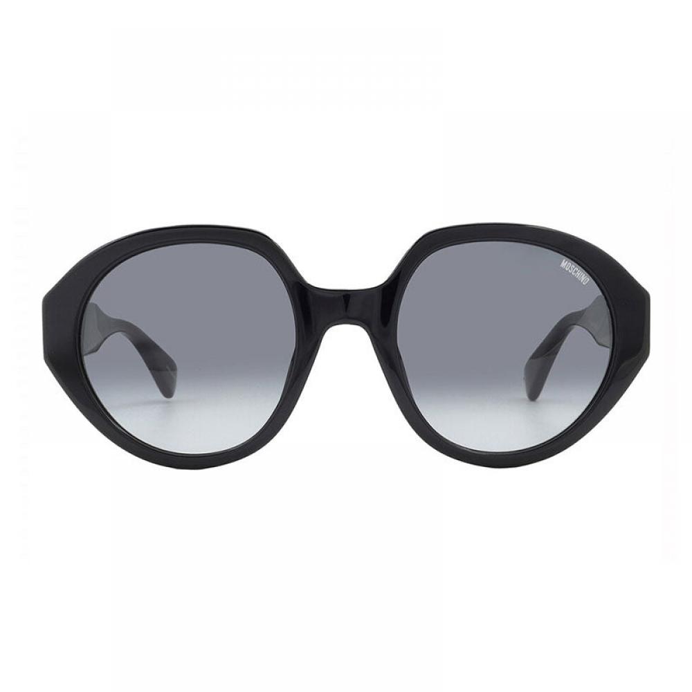 Moschino Sunglasses Round Full Rim  Black Frame And Dark Grey Gradient Lens Mos126 S08079o Black