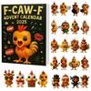 2025 Christmas Advent Calendar with Mini Chicken Ornaments 24-Day Countdown Box for Family Fun And Festive Atmosphere