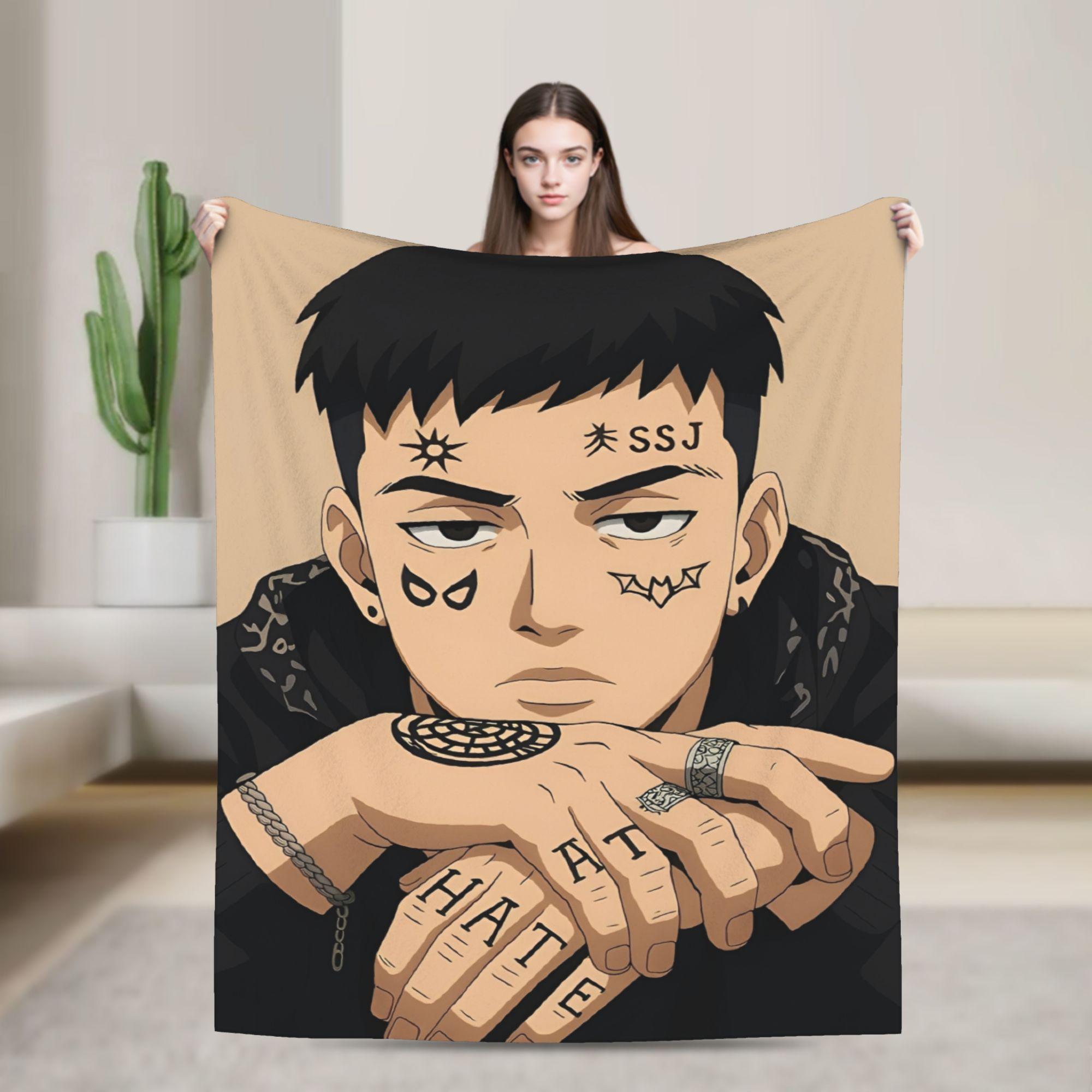 Soft Warm Blankets Decorative DUKI Rock Singer Throw Blanket Flannel Bedspread For Couch Bed Fluffy Sofa Bed Cover 75X95CM