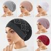 Summer Breathable Women Turban Cap Head Wrap Rhinestone Muslim Bonnet Islam Hat