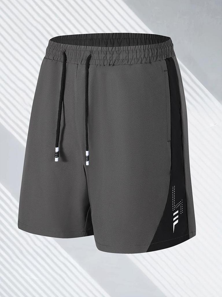 Men's Summer Ice Silk Quick-Dry Loose Fit Sports Shorts - Breathable, Casual, Plus Size.
