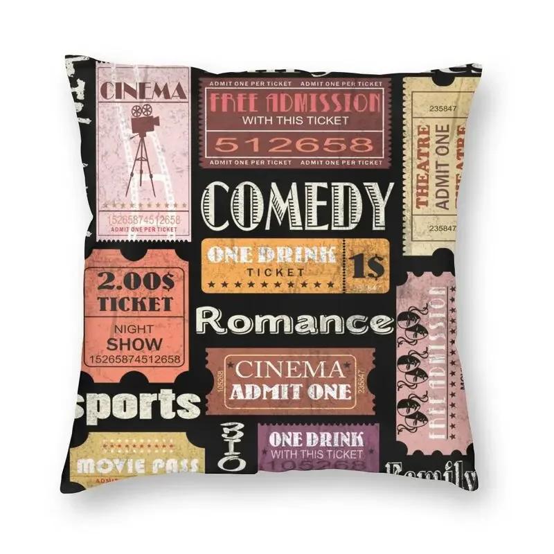 Retro Movie Night Popcorn Cushion Cover Camera  Floor Pillowcase Sofa Cool  Home