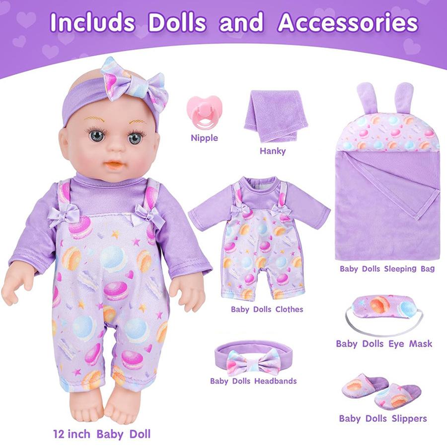 

Трансграничная горячая распродажа 12 дюймов кукла Rebirth кукла детская кукла комфорт 30 см виниловая кукла кукла оптовая продажа 30CM фиолетовый