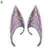 1 Paar Elfenohren Hohe Simulation Flexibel Spitz Leuchtender Glitzer Cosplay Requisiten Latex Halloween Kostümparty Feenohren für Festival