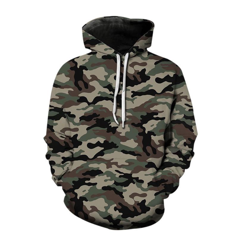 Felpa Mimetica Camo Stampa 3D Uomo Donna Streetwear Felpe Pullover Oversize Felpe con Cappuccio Uomo Top Abbigliamento