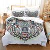 Animal Digital Printing Three-Piece Home Textile Bed Sheet Kit 3D Three-Dimensional 90G Grinding Four-Piece Set