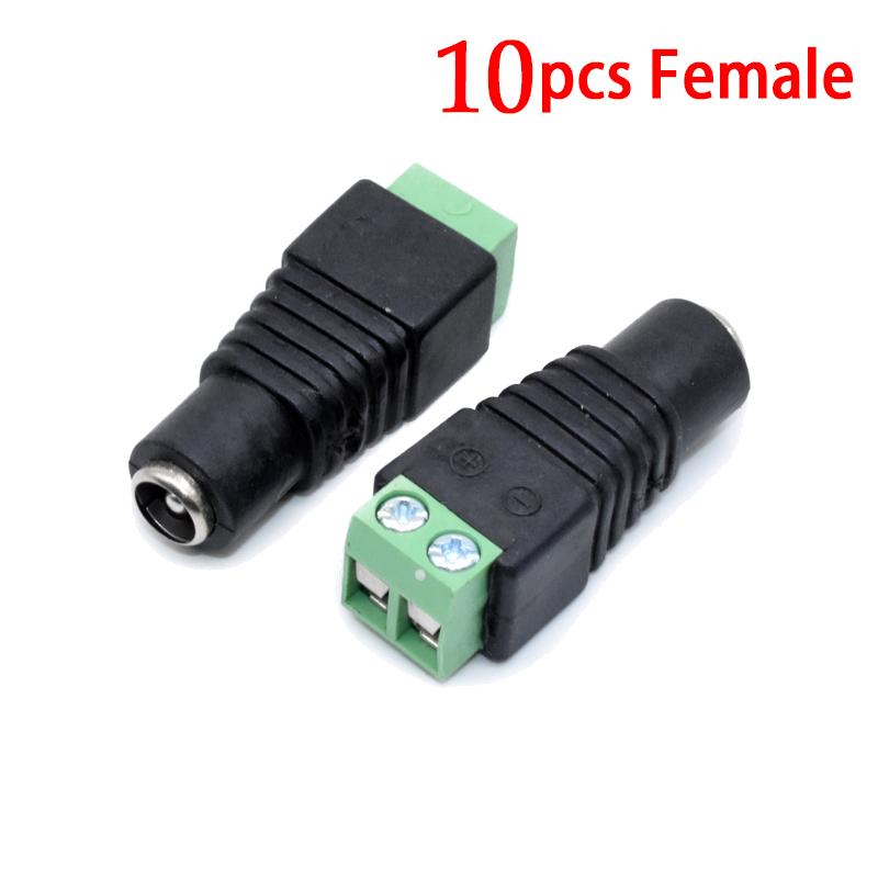 DC Connector Power Jack Plug Adapter 5 Pairs 12V 5A Male+Female 2.1 X 5.5MM Power Connector for CCTV Camera Led Strip