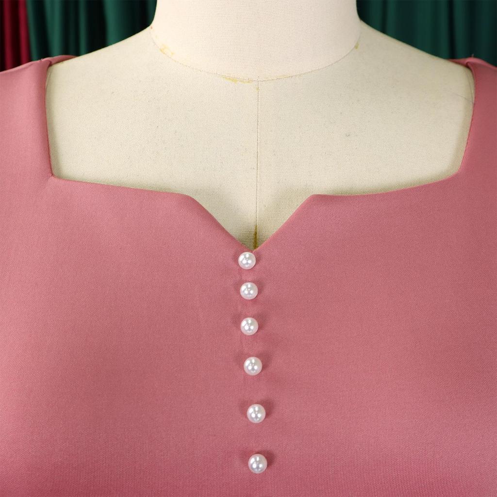 Perlenbesetztes Bodycon-Abendkleid mit Rüschenärmeln - Europäische & Amerikanische Sommermode