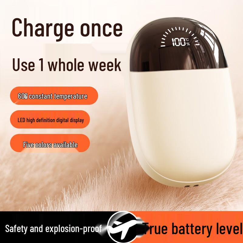 

Боброни 2-в-1 USB-перезаряжаемая грелка для рук и внешний аккумулятор с цифровым дисплеем