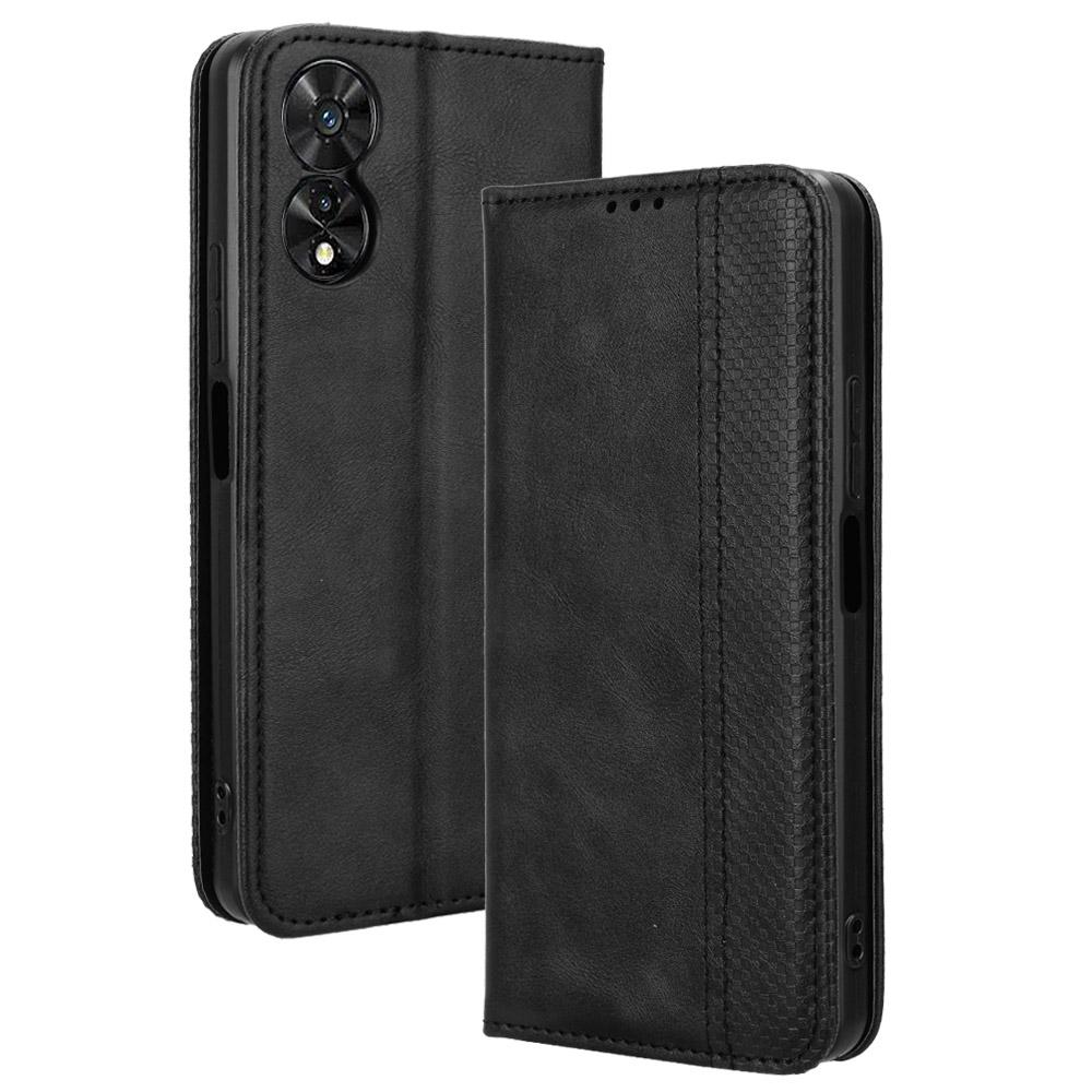For TCL 505 T509K T5094 Case Retro Leather Magnetic Closure Flip Phone Cover