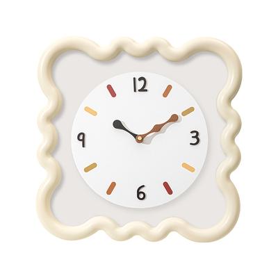 Keks Wanduhr im Sahne-Stil Wohnzimmer Zuhause Kreative Uhr Wandbehang Moderne Einfache Atmosphärische Uhr Dekoration Wanduhr