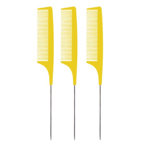 WOLINSPRING Dreifach-Rückkämm-Kamm – Für Volumen & Rattenschwanz, Hitzebeständig, Für Alle Haartypen