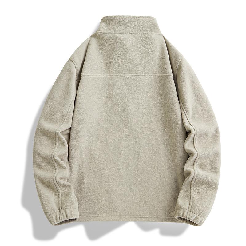 Outdoor Boiling Graphene Heat Storage Fleece Jacket for Men and Women Couples Autumn and Winter Thickened Warm Fleece Stand-up Collar Jacket