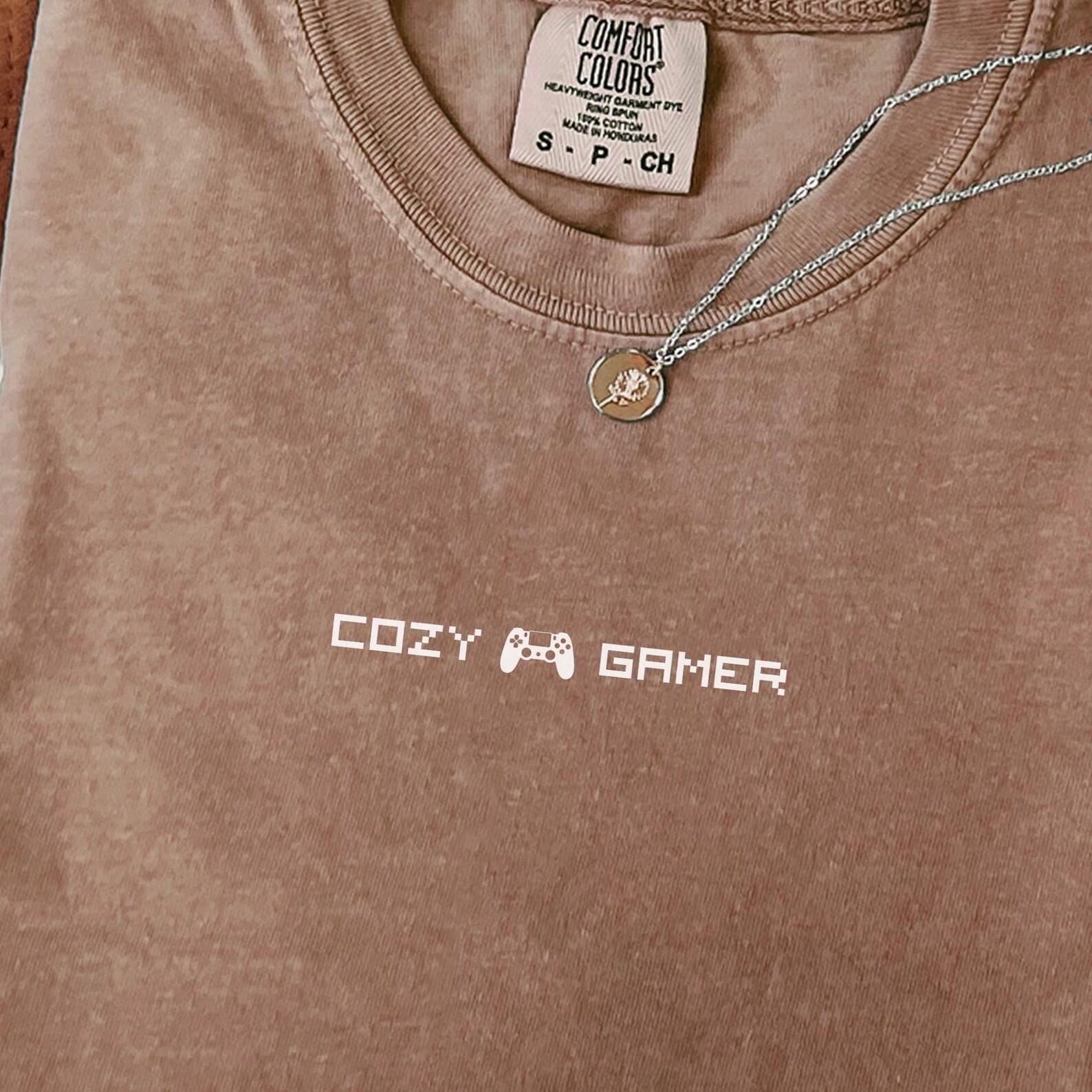 Cozy Gamer Shirt Comfort Colors Cozy Gamer Apparel Gamer Gifts Merchandise Kawaii Gamer Tee for Video Game Lovers S