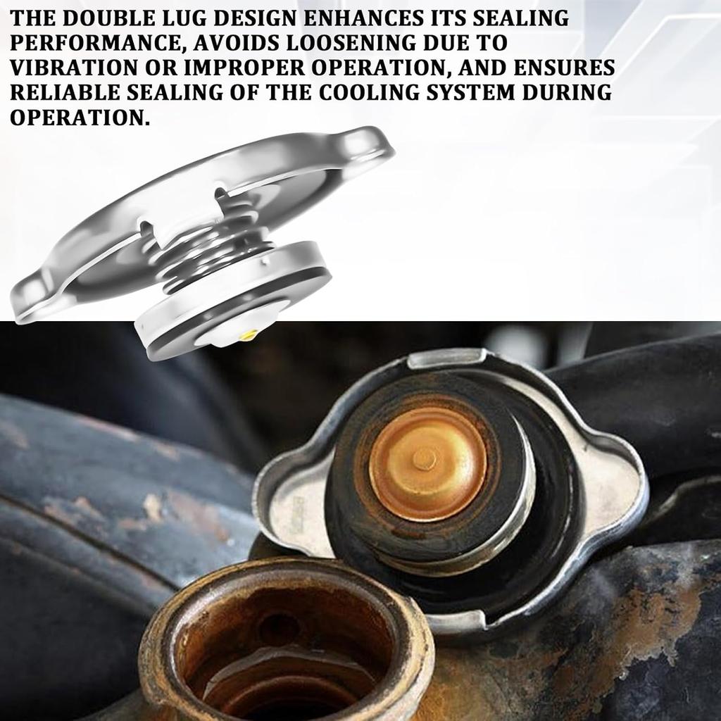1PC Radiator Cap, 16PSI Car Accessories Waterproof And Leak-Proof Cooling Water Cover Replacement, Dual Lug Design Engine Radiator Seal Cap Universal