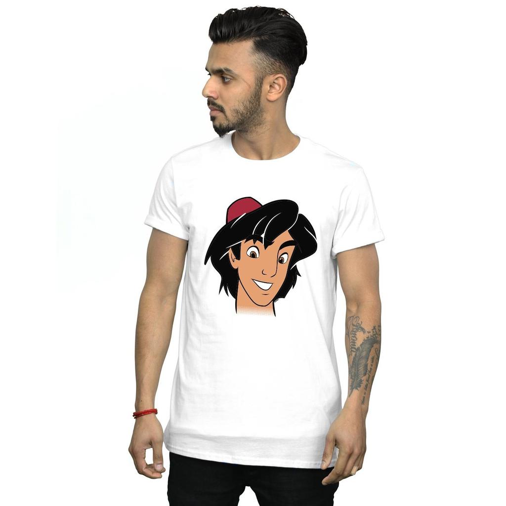 Disney Mens Aladdin Headshot T-Shirt