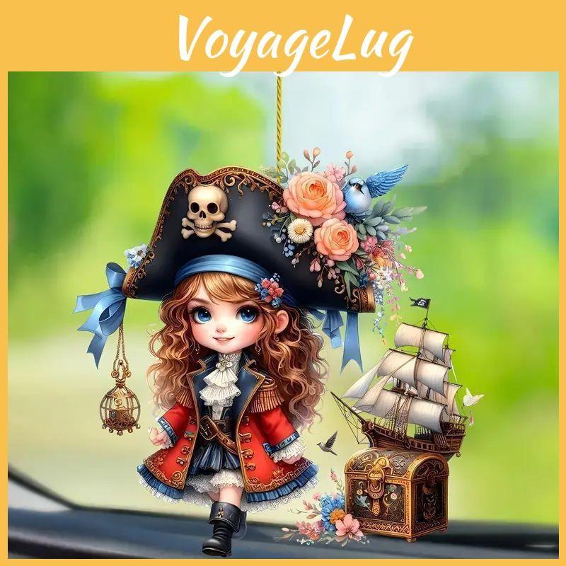 Car Interior Accessory Acrylic Cartoon Girl Pendant Halloween Decoration Themed