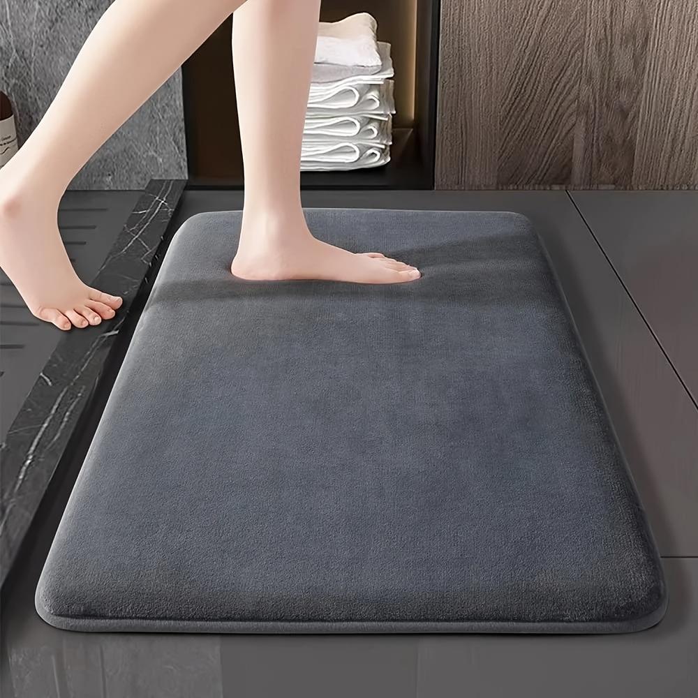 Simple Polyester Bathroom Non-slip Mat Absorbent Toilet Floor Mat Memory Rebound Ramadan Carpet Foot Wiping Quick-drying Mat New