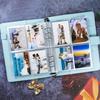 A5 Notebook Photocard Binder 25pcs Page(4 Grids)  PU Leather Loose Leaf Organizer Photo Binder Book Kpop Photo Albums Idol Cards
