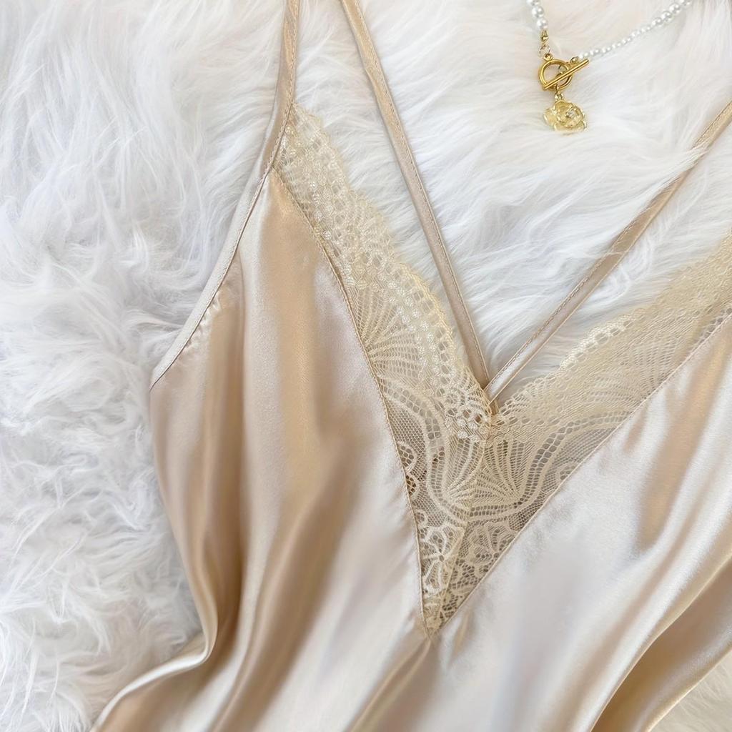 European and American Style Women's Sexy Lace Pajama Set