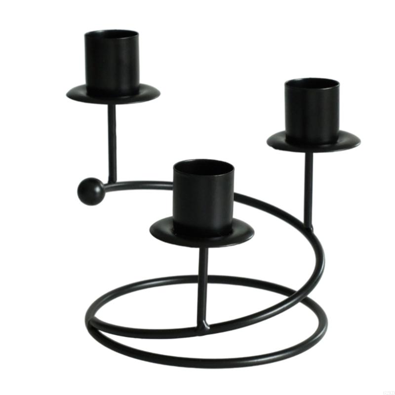 62KD 3 Head Nordic Metal Holder Pillars Candlesticks for Table Centerpieces