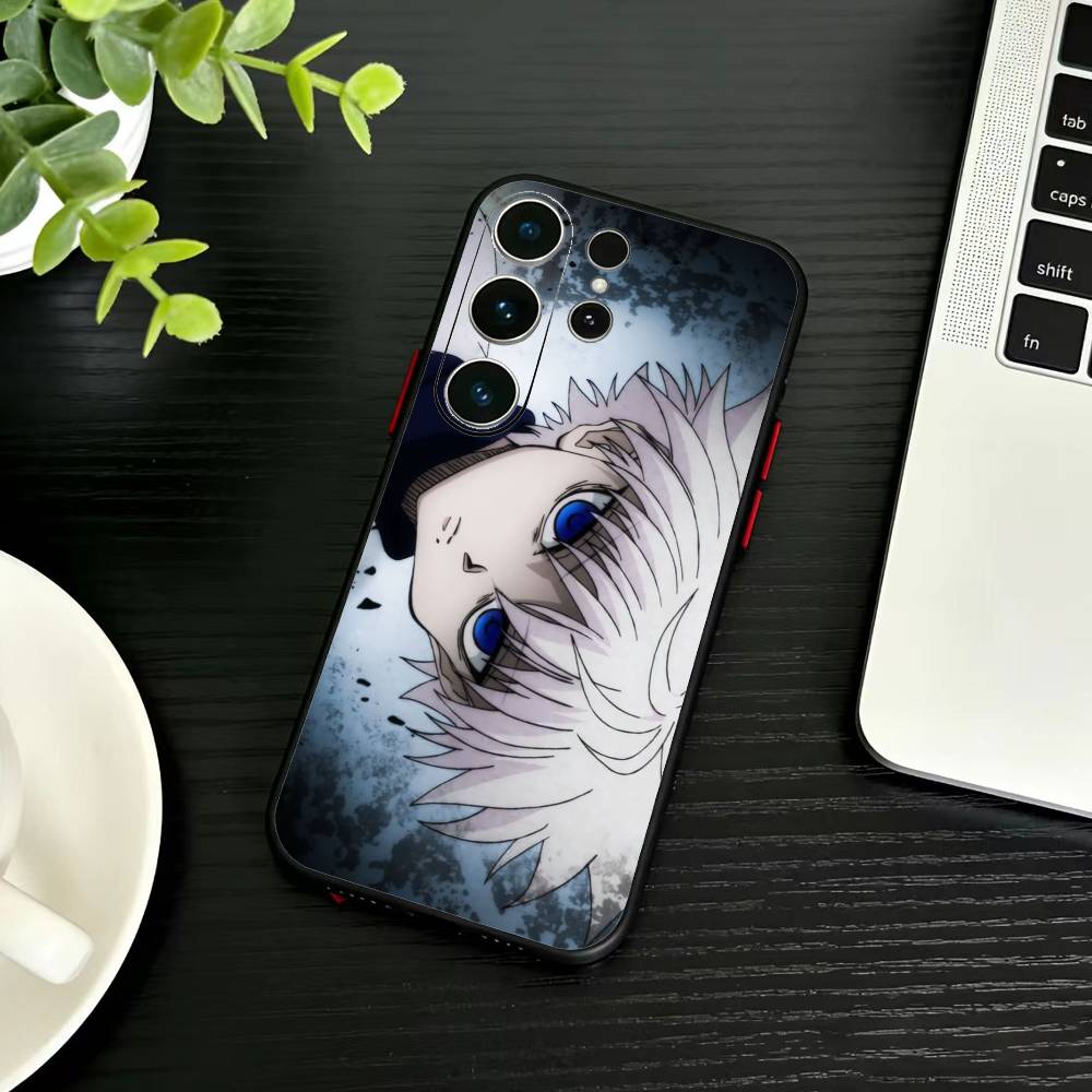 R-Killua Zoldyck H-Hunter X Hunter Phone Case For Samsung S26,S25,S24,S23,S22,S21,S20,S30,Ultra,Plus,Fe,Note,5G Black Cover