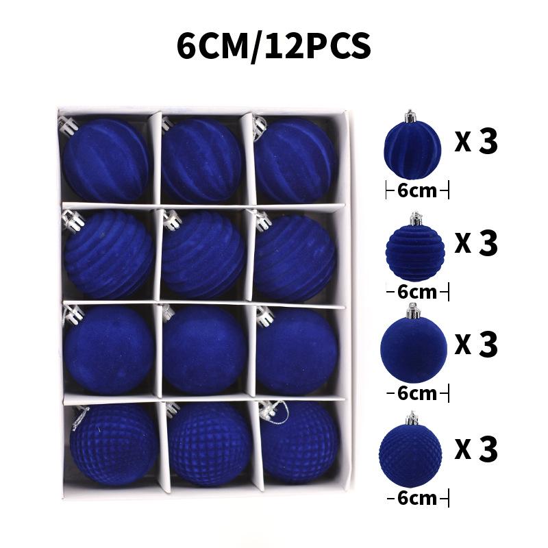Retro Christmas Tree Ornaments - 6cm Decorative Balls