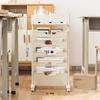 Movable Desk Side Bookshelf Organizer