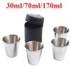 4Pcs/Set Outdoor Stainless Steel Water Cups With Case Hiking Camping Picnic BBQ Beer Coffee Cups Portable Travel Drinkware