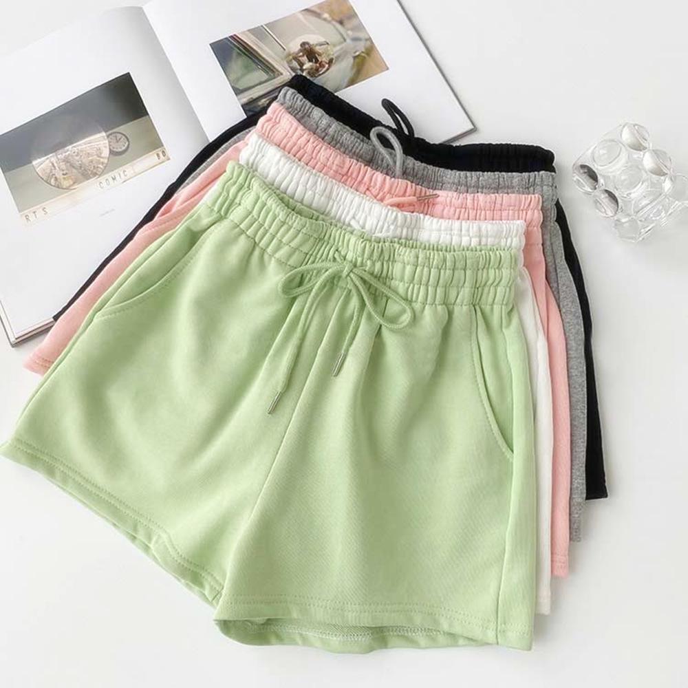 Shorts de Pierna Ancha de Color Sólido de Cintura Alta para Mujer de Verano – Tallas Grandes, Ligeros, Corte Holgado, Estilo Deportivo Casual