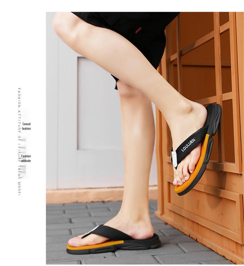Plus Size Men's Non-Slip Outdoor Thong Sandals - Trendy Summer Beachwear