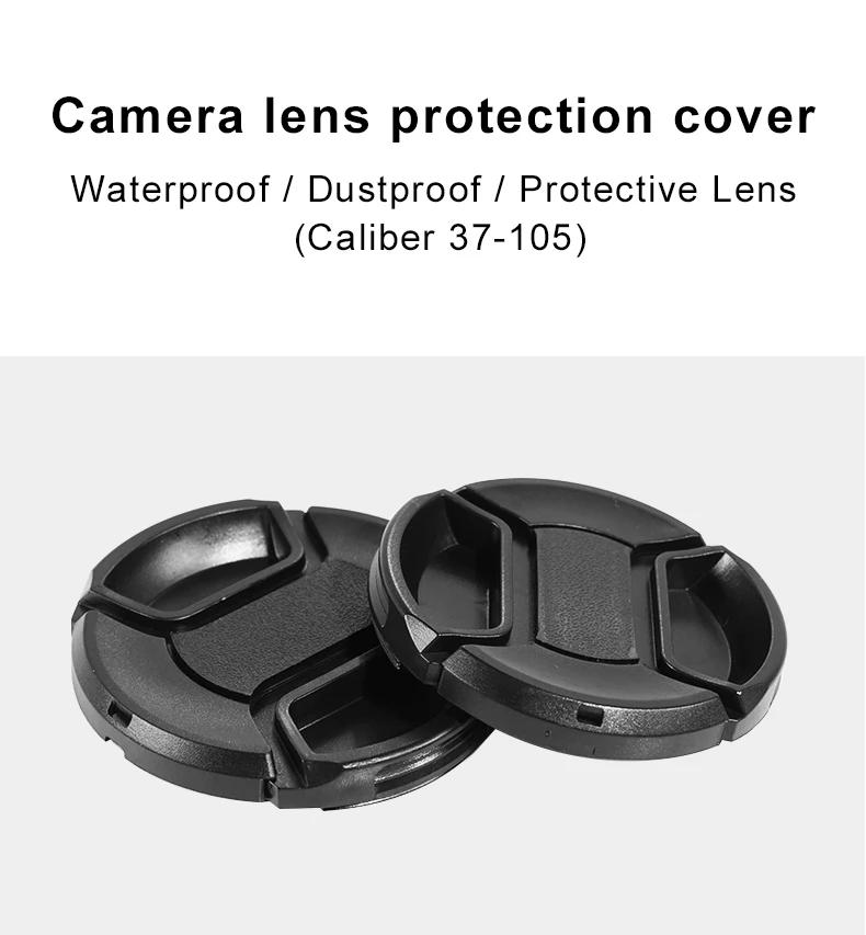Universal Camera Lens Cap 39mm to 82mm Sizes Front Protector for Fuji Sony Cameras Compatible with Various Lenses 1pcs