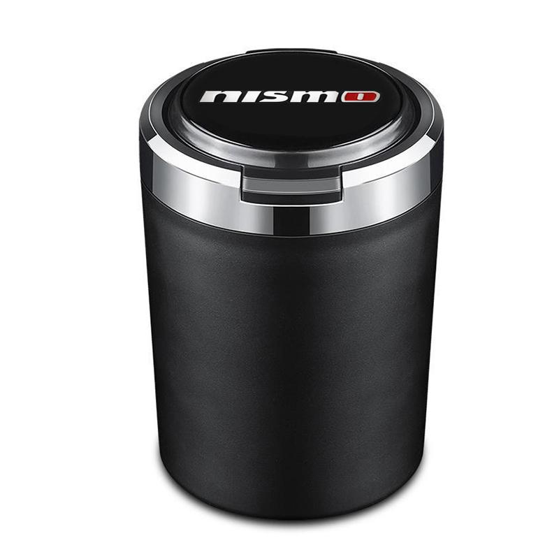 Car Ashtray with Lid Smell Proof Stainless Steel Blue Led Portable Ashtray Cup For Nismo Nissan Tiida Teana Skyline Juke X-trail